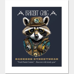 Raccoon Streetwear Style Urban Chic Illustration Posters and Art